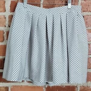 Rachel‎ Zoe Black and White Dots Pleated Mini Skirt with Pockets 8